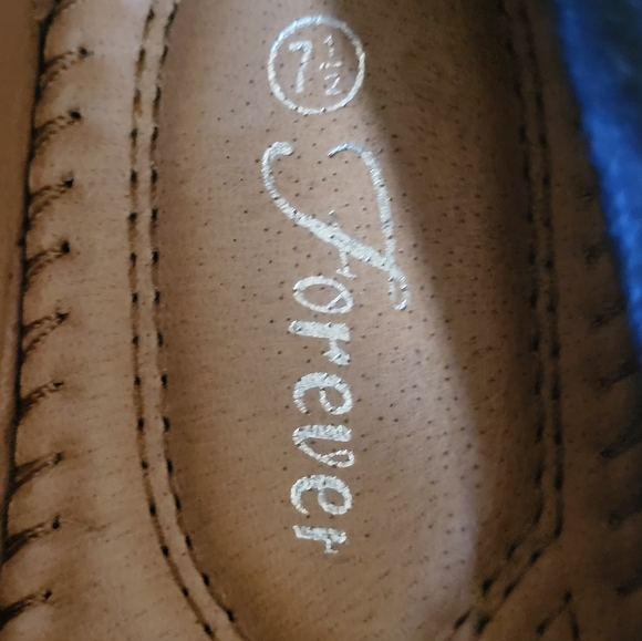 Forever Faux Suede/Faux Fur Blue Slip-On Loafer Women Size 7.5 - Picture 9 of 12